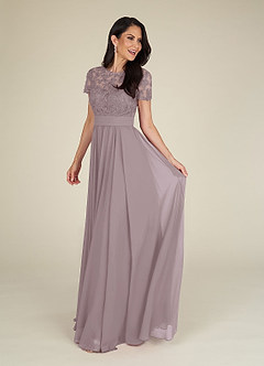 Azazie Annette Mother of the Bride Dresses Dusk A-Line Lace Chiffon Dress image1