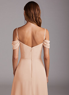 Azazie Marley Bridesmaid Dresses English Rose A-Line Off the Shoulder Chiffon Convertible Dress image9