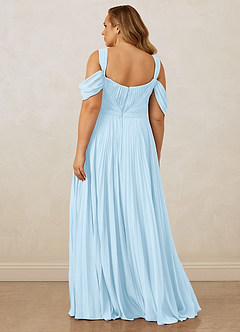 Christian Siriano Bridal for Azazie 1013 Bridesmaid Dresses Sky Blue A-Line Off the Shoulder Chiffon Dress image12