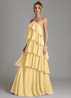 Azazie Deena Bridesmaid Dresses Butter A-Line Ruched Chiffon Dress image5