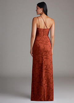 Azazie Eren Brudepigekjoler Skede En skulder Blomsterudbrændthed Gulv-længde Kjole image2