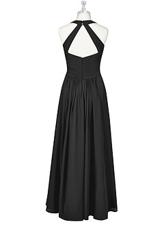 Azazie Claudia Bridesmaid Dresses Black A-Line Sweetheart Neckline Chiffon Dress image8