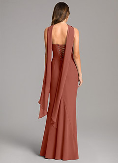 Azazie Sorrel Bridesmaid Dresses Auburn Mermaid Corset Chiffon Dress image5