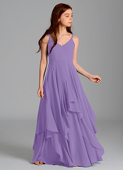 Azazie Karan Junior Tahiti A-Line Chiffon Dress image3