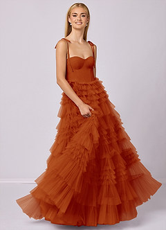 Barbie ♥ Azazie Bridesmaid Dresses Paprika A-Line Sweetheart Neckline Tulle Dress image3