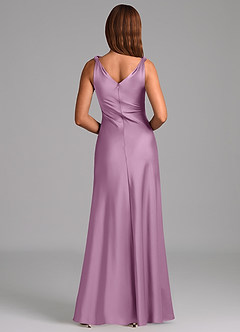 Azazie Nerine Brudtärnklänningar Klä av A-Linje i Stretch Satin Plisserad Blåregn image5