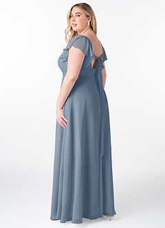 Azazie Syenna Bridesmaid Dresses Twilight A-Line Ruched Chiffon Dress image9