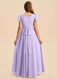Azazie Cady Junior Lilac A-Line Pleated Chiffon Dress image2