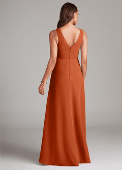 Azazie Nelly Kleider zum Anprobieren zu Hause A-Linie Plissee Chiffon Kleid Agave image5