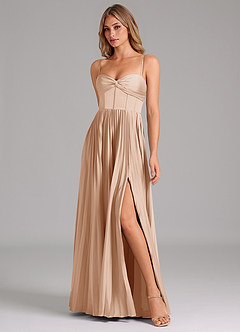 Azazie Akiko Bridesmaid Dresses English Rose A-Line Sweetheart Neckline Stretch Satin Dress image4
