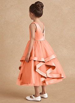 Azazie Posy Flower Girl Dresses Sunset A-Line Beaded Tulle Dress image2