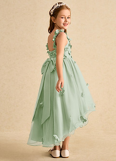 Azazie Tweety Flower Girl Dresses Dusty Sage A-Line Lace Tulle Dress image6