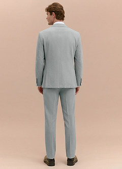 front Miles Light Grey Seersucker Trousers Suit