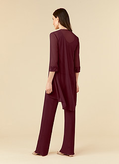 Azazie Frances Klänningar till brudens mor Klänning Jumpsuit/byxdräkt i Maska Scoop Cabernet image4