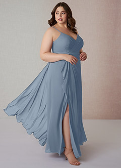 Azazie Emerald Bridesmaid Dresses Twilight A-Line Ruffled Chiffon Dress image9