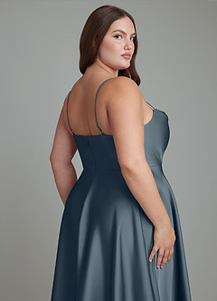 Azazie Elle Brautjungfernkleider A-Linie Plissee Stretch-Satin Kleid Zwielichtviolett image15