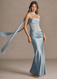 Robe Longue Poudre Bleue Leonore image5