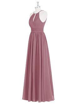 Azazie Cherish Bridesmaid Dresses Vintage Mauve A-Line Pleated Chiffon Dress image8
