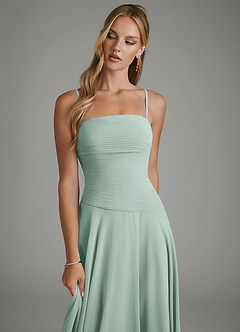 Azazie Layla Bridesmaid Dresses Agave A-Line Strapless Chiffon Dress image5