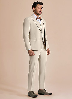 front William Tan Comfort Blend 3-piece suit
