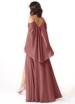 Azazie Cienna Bridesmaid Dresses Amethyst A-Line Off the Shoulder Chiffon Dress image5