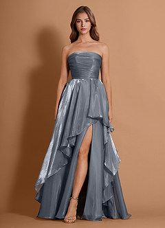 Abito Lungo Azzurro Polvere Celindra image5