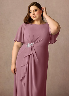 Azazie Rain Mother of the Bride Dresses Vintage Mauve Sheath Beaded Chiffon Dress image12