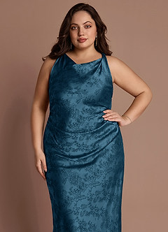 Gelina Navy Black Maxi Dress image11