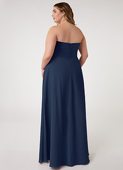 Azazie Arabella Allure Bridesmaid Dresses Dark Navy A-Line Sweetheart Neckline Chiffon Convertible Dress image17