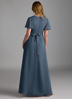 Azazie Zaniah Bridesmaid Dresses Neptune A-Line Chiffon Dress image2