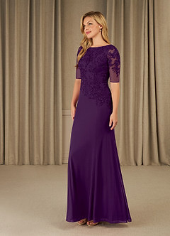 Azazie Ivanna Mère de la mariée Robes Robe Sirène en Dentelle Grain De Raisin image3