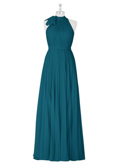 Azazie Cailyn Bridesmaid Dresses A-Line Pleated Chiffon Floor-Length Dress image6