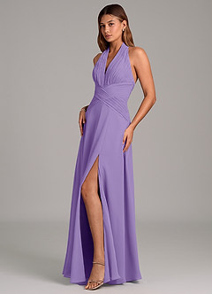 Azazie Elizabeth Bridesmaid Dresses Tahiti A-Line Pleated Chiffon Dress image4