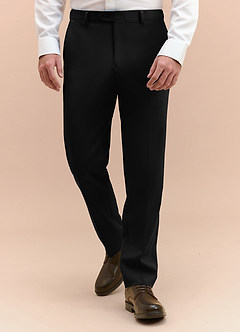 front James Black Structured Stretch Dress Pants