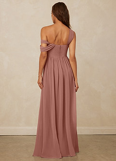 Christian Siriano Bridal for Azazie 1014 Bridesmaid Dresses Cedar Rose A-Line Off the Shoulder Chiffon Dress image3