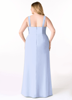 Azazie Denice Brautjungfernkleider Etui Gefaltet Chiffon Kleid Eis image10