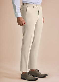 front William Tan Pantalones de vestir