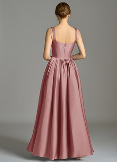 Azazie Verina Bridesmaid Dresses Dusty Rose A-Line Pleated Stretch Satin Dress image6