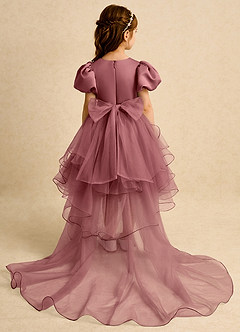 Azazie Cocoa Abiti da Ragazza di Fiori Abito Principessa in Tulle Plissettato Ametista image7