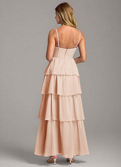 Azazie Alanna Bridesmaid Dresses English Rose A-Line Sweetheart Neckline Chiffon Dress image7