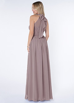 Azazie Iman Bridesmaid Dresses Dusk A-Line A-Line Ruched Chiffon Dress image5