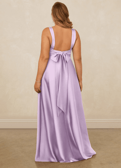 Christian Siriano Bridal for Azazie 1001 Robes de demoiselle d'honneur Robe Trapèze en Satin extensible Encolure en Forme de Cœur Frostiges Flieder image12