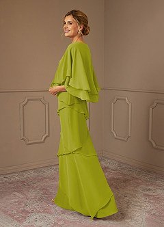 Azazie OHara 신부의 어머니 드레스 A라인 쉬폰 플로어 길이 드레스 image2