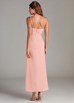 Azazie Eren 신부 들러리 드레스 인어 한쪽 어깨 쉬폰 발목 길이 드레스 image7