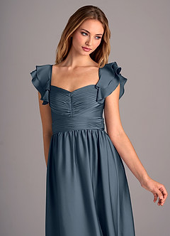 Azazie Anaya Bridesmaid Dresses Twilight A-Line Sweetheart Neckline Stretch Satin Convertible Dress image6