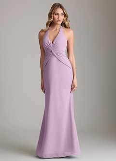 Azazie Valerie Bridesmaid Dresses Wisteria Mermaid Pleated Chiffon Dress image1