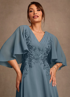 Azazie Tilda Mother of the Bride Dresses Twilight A-Line Lace Chiffon Dress image5