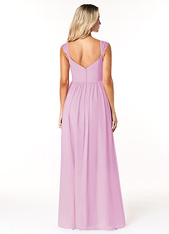 Azazie Cleobella Brautjungfernkleider A-Linie Herzchen Spitze Chiffon Kleid Bonbonrosa image2