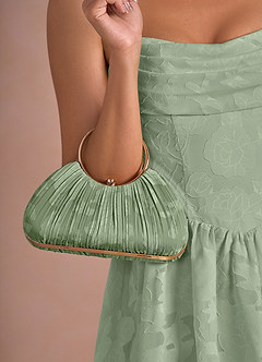 front Dopasowana kolorowa torebka plisowana z kwiatowym wzorem