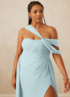 Christian Siriano Bridal for Azazie 1014 Bridesmaid Dresses Mist A-Line Off the Shoulder Chiffon Dress image15